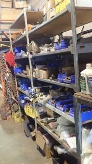 Steel Shelving Unit C/w Contents