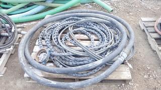 Qty Of Assorted Size Water And Hydraulic Hoses