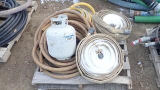 Qty of Assorted Size Water And Air Hoses