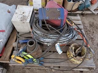 Qty Of Lifting Cables C/w Jerry Can