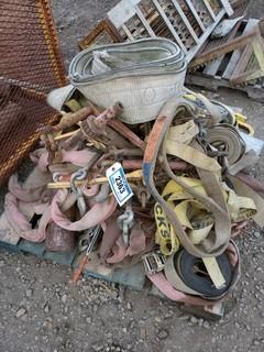 Qty of Tie Down Straps, Boomers, Lifting Straps And Slings