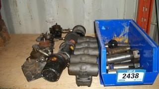 Qty Of Misc Parts Includes: Pins w/ Grease Nipple, Hydraulic T's, Filter And Pumps