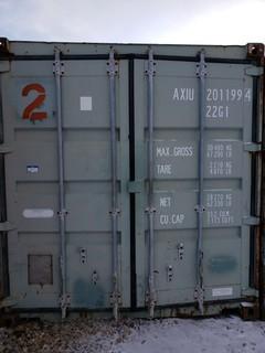 20ft Storage Container  *Note:Contents Not Included, Buyer Responsible For Load Out* *Item Cannot Be Removed Until November 12 Unless Mutually Agreed Upon*
