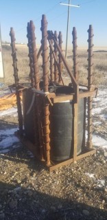 Heli Drill Basket C/w Barrels And Auger Drill Pipe