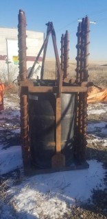 Heli Drill Basket C/w Barrels And Auger Drill Pipe