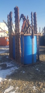 Heli Drill Basket C/w Barrels And Auger Drill Pipe