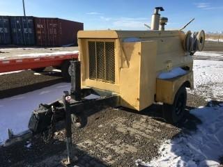 Ford Diesel Powered Air Compressor Trailer Showing: 885Hrs. Unable to Verify Serial Number. 