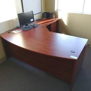 L-Shaped Wood Office Desk *Note: Monitor, Keyboard And Mouse Not Included*