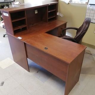 L-Shaped Wood Office Desk C/w Task Chair