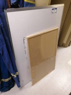 (1) White Board C/w (2) Peg Boards