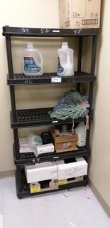 5-Tier Storage Rack C/w Contents