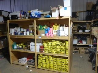 Contents Of Shelves Includes: Safety Supplies, Shackles, Load Straps, Printer And Misc Supplies