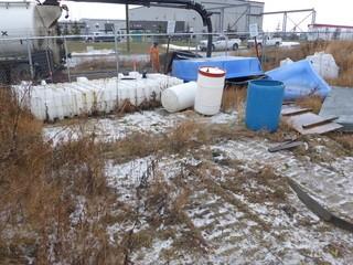 Sewer Tank C/w Spill Containers, Barrels And Walkways