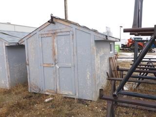 8' X 12' Wood Building C/w LPG Tanks And Jerry Cans