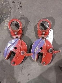 (2) 2-Ton Plate Clamps