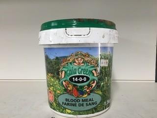 Lot of (2) 1.5kg Gaia Green Blood Meal, (14-0-0).