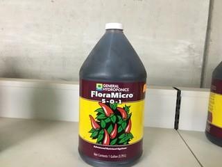 Lot of (2) 1 Gallon General Hydroponics FloraMicro, (5-0-1).