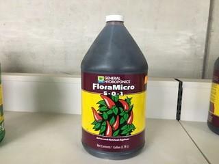 Lot of (2) 1 Gallon General Hydroponics FloraMicro, (5-0-1).