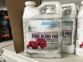 Lot of (4) 1L Pure Blend Pro Plant Food, (1-4-5).