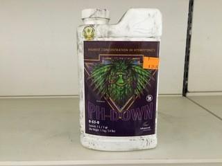 Lot of (5) 1L Advanced Nutrients PH-Down, (0-55-0)