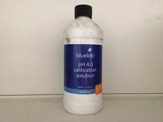 Lot of (6) 500ml Bottles of BlueLab PH 4.0 Calibration Solution.