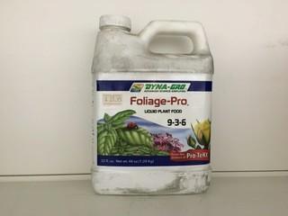 Lot of (4) Dyna-Grow Foliage Pro Plant Food, (9-3-6).