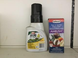 Lot of (4) 250ml Wilson Tree & Garden Insect Killer & (2) 500ml Ortho Bug-B-Gone.