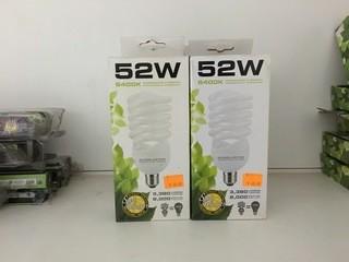 Lot of (4) 52W 6400K Horticulture Light Bulbs.