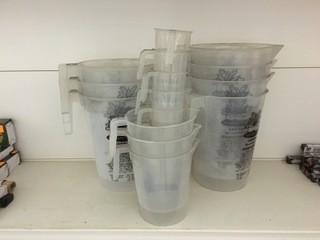 Lot of Assorted Plastic Liquid Measuring Cups.