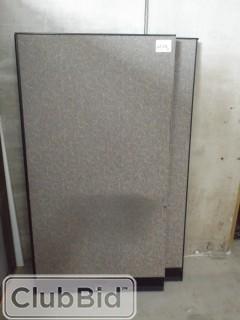 Qty of (2) Office Dividers 67" x 3'