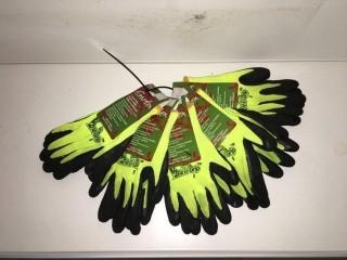 Lot of (5) Garden Flexi-Grip Gloves, Size Small.