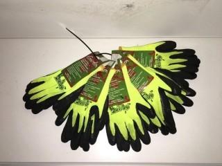 Lot of (5) Garden Flexi-Grip Gloves, Size Small.