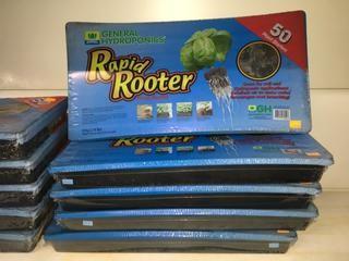 Lot of (5) General Hydroponics Rapid Rooter Plant Starters. 