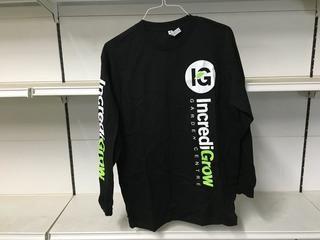 Black Long Sleeve IncrediGrow Shirt, Size Large. 