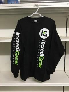 Black Long Sleeve IncrediGrow Shirt, Size Large. 