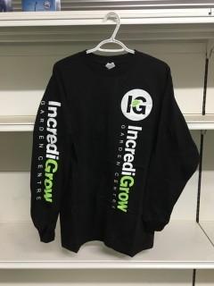 Black Long Sleeve IncrediGrow Shirt, Size Large. 