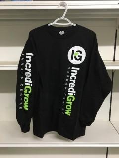 Black Long Sleeve IncrediGrow Shirt, Size Large. 