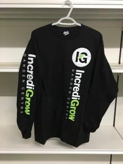 Black Long Sleeve IncrediGrow Shirt, Size Small. 