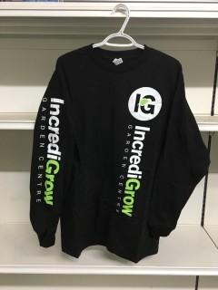 Black Long Sleeve IncrediGrow Shirt, Size Medium. 