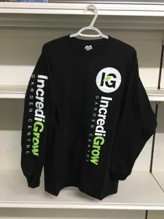 Black Long Sleeve IncrediGrow Shirt, Size Medium. 