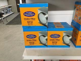 Lot of (3) Can-Filters 4" Intake Filters. 