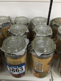 Lot of (6) 48oz Clamp Jars.
