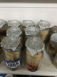 Lot of (7) 48oz Clamp Jars.