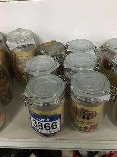 Lot of (6) 32oz Clamp Jars.