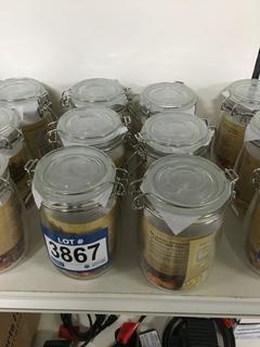 Lot of (6) 32oz Clamp Jars.