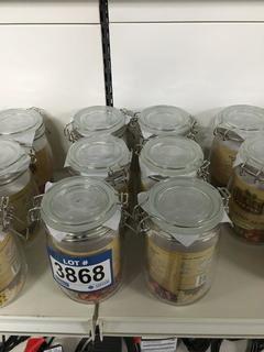 Lot of (6) 32oz Clamp Jars.