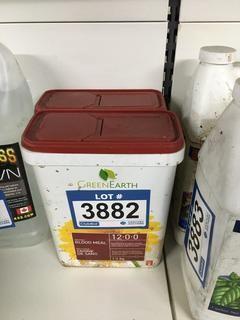 Lot of (2) 1.3kg Green Earth Organic Blood Meal.