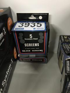 Assorted Stainless Steel Screens.