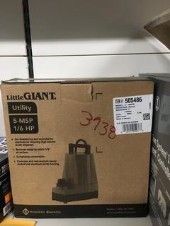 Little Giant Utility 5-MSP, 1/6hp Pump.