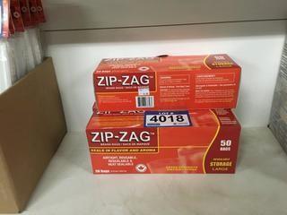 Lot of (3) 50 Piece Large Resealable Storage Bags.